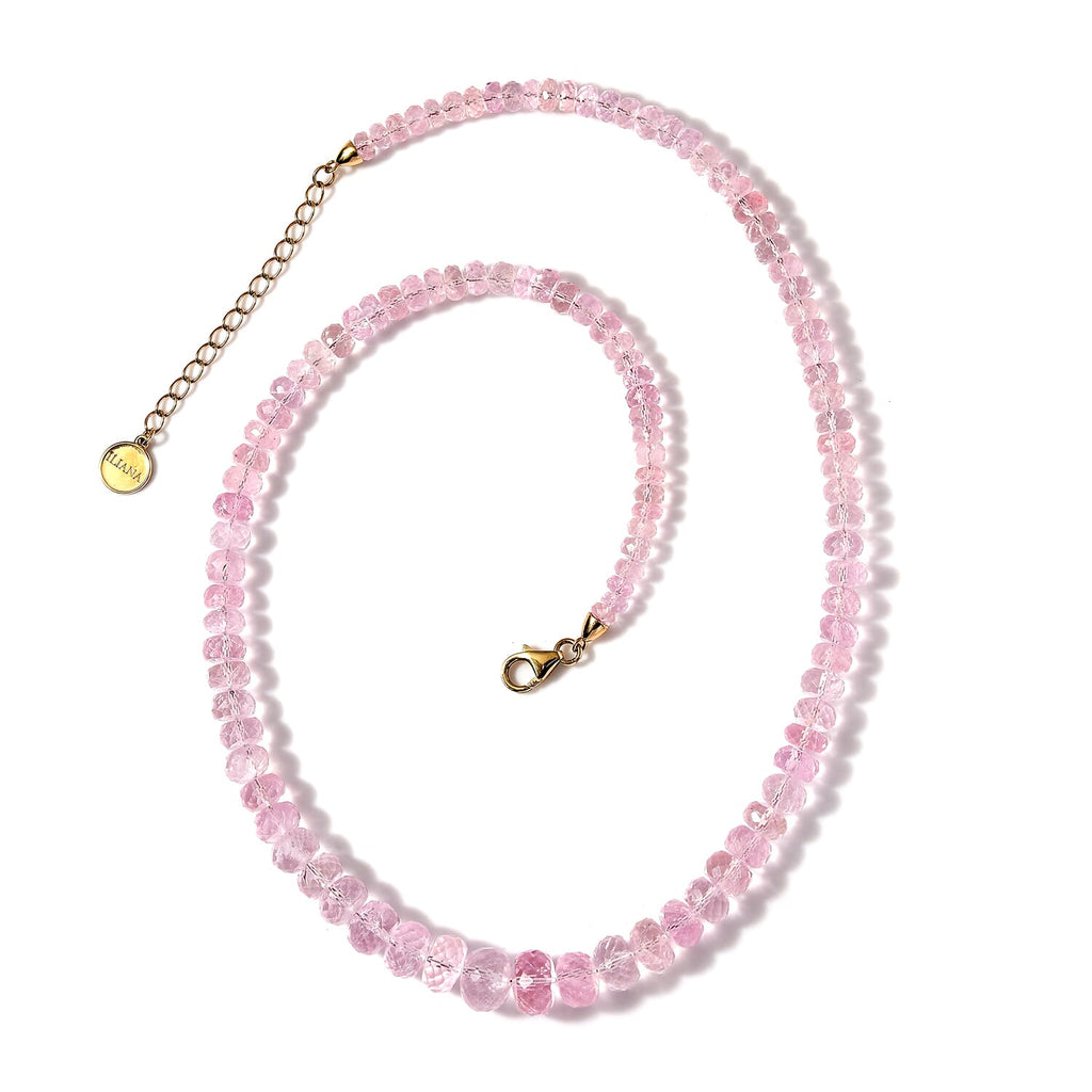 Iliana AAA Morganit Halskette ca. 45 cm 750 Gold ca. 155,00 ct.