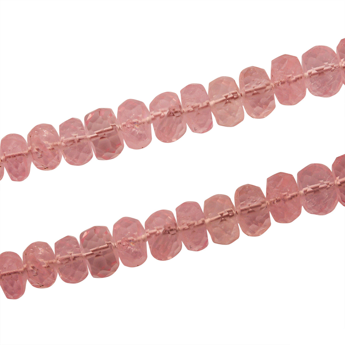 EXTREM SELTEN - ILIANA AAA Rosa Morganit Halskette, Zertifiziert, ca. 45 cm 750 Gelbgold ca. 155.00 ct