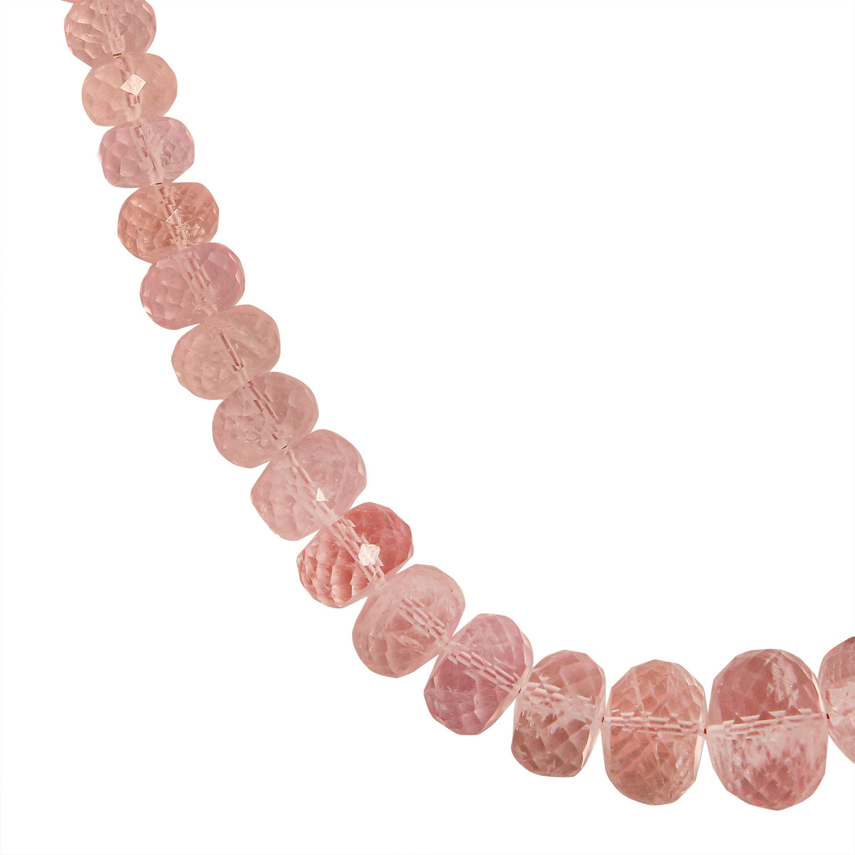 EXTREM SELTEN - ILIANA AAA Rosa Morganit Halskette, Zertifiziert, ca. 45 cm 750 Gelbgold ca. 155.00 ct