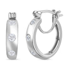 Moissanit Ohrringe 925 Silber rhodiniert ca. 0.62 ct