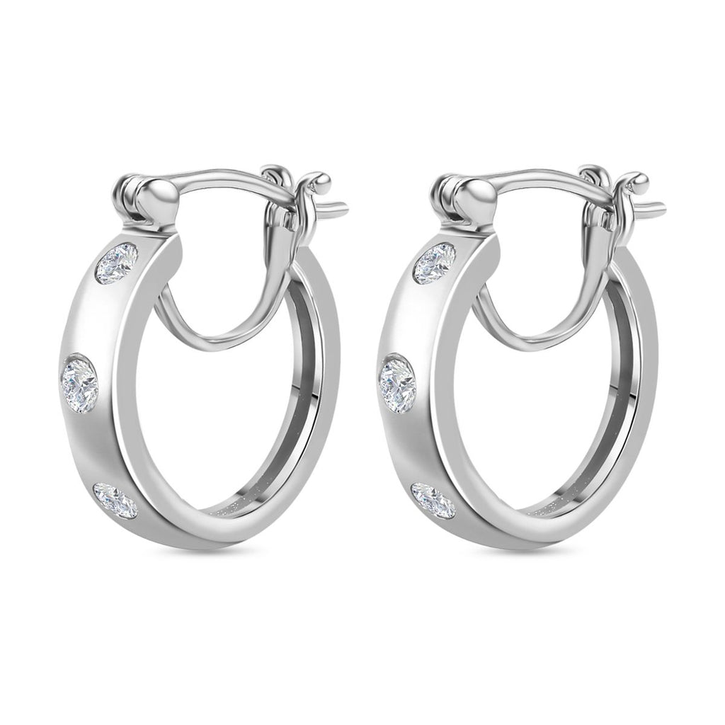 Moissanit Ohrringe 925 Silber rhodiniert ca. 0.62 ct