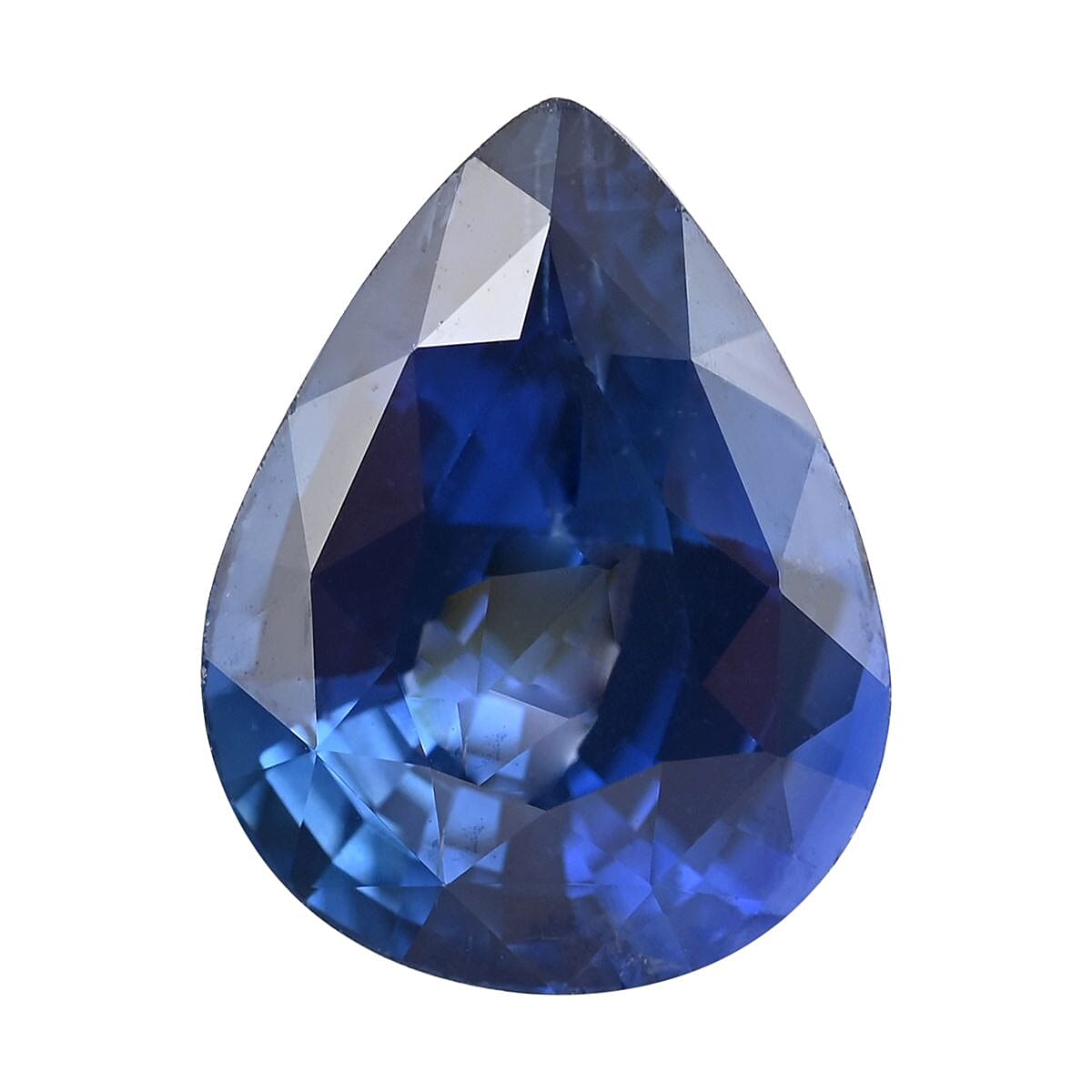 AAAA Ceylon Sapphire Pear Free Faceted Cut, AGI zertifiziert, ca. 1.00 Ct