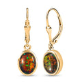 Lab schwarze Opal-Ohrringe - 1,72 ct.