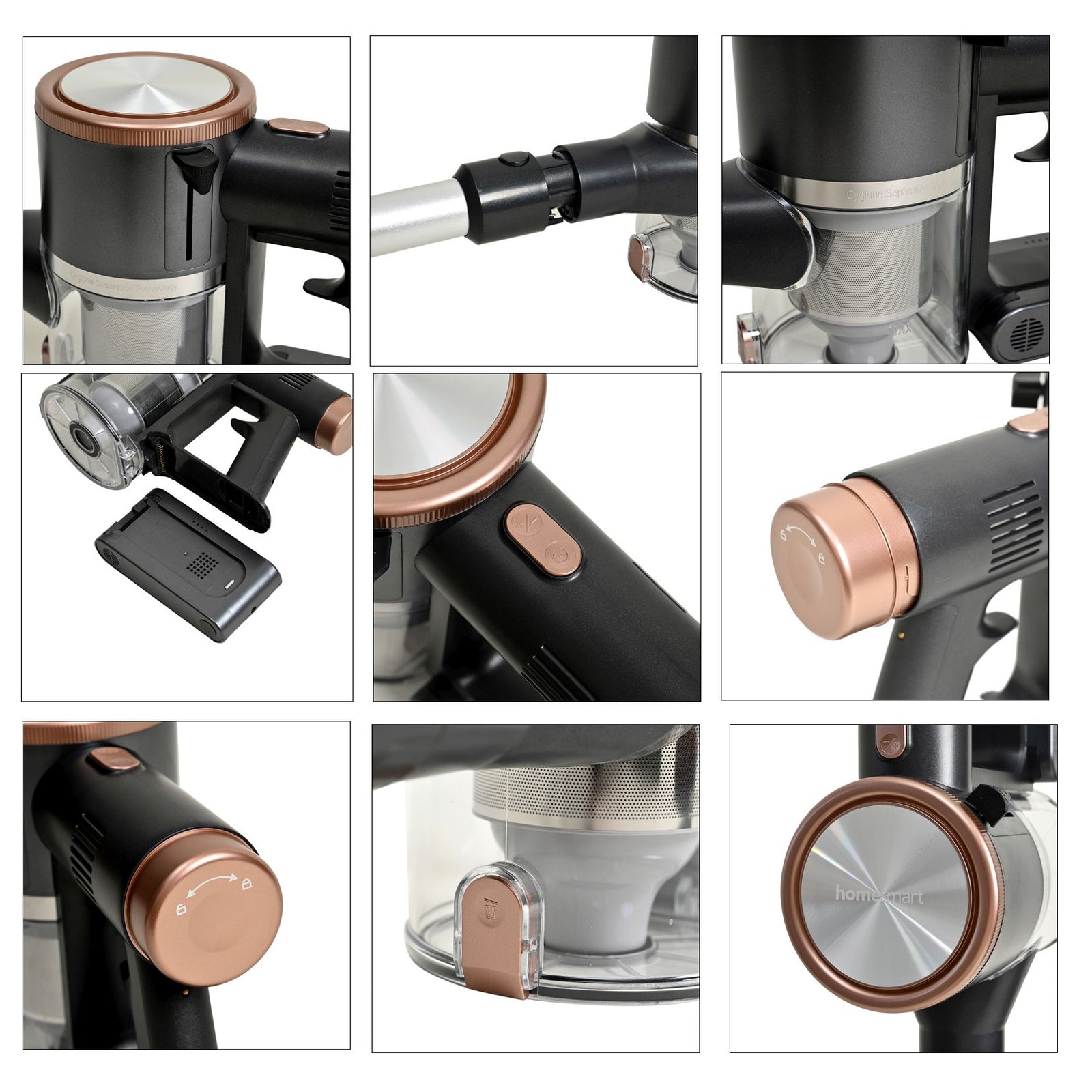 Allzweckschnurloser Staubsauger mit HEPA-Filter und Zubehör, 2000mAh wiederaufladbare Batterie,  25,5 x 24,5 x 114,3 cm, Gewicht 2,30kg