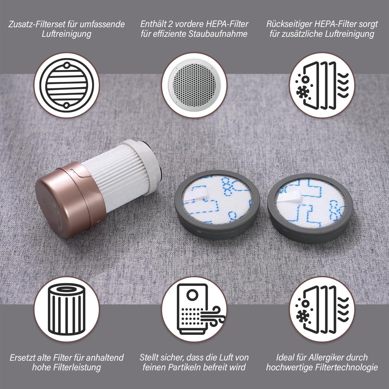 filter set  additional front HEPA *2, Back HEPA*1