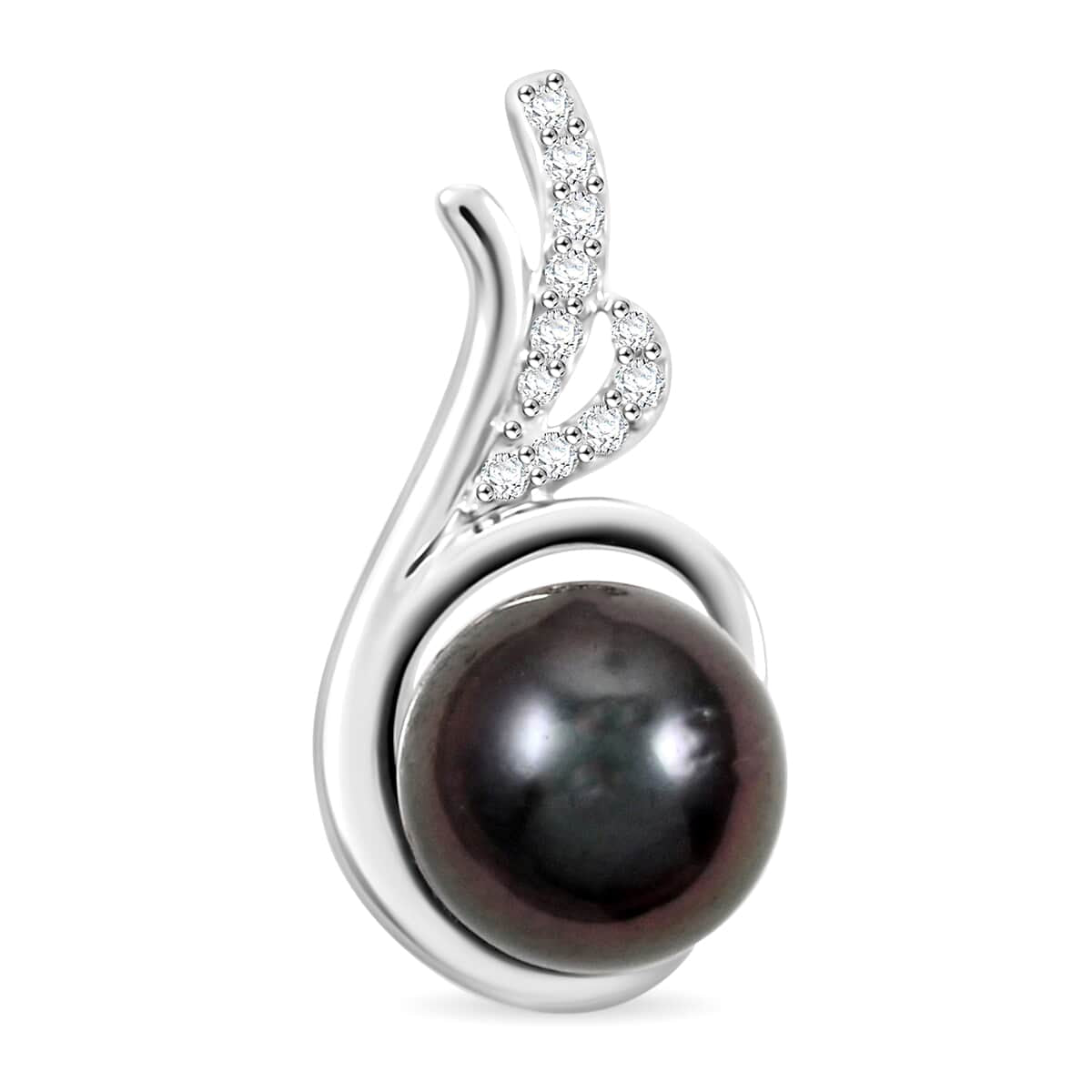 ILIANA zertifizierter und geprüfter AAA Tahiti 8,5-9mm Perle und SI Diamant Anhänger in 750 Weißgold