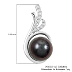 ILIANA zertifizierter und geprüfter AAA Tahiti 8,5-9mm Perle und SI Diamant Anhänger in 750 Weißgold