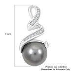 AAA Tahiti Perle (9.5-10 mm), Weißer Diamant AGI zertifiziert Anhänger 750 Gold 5.75 ct