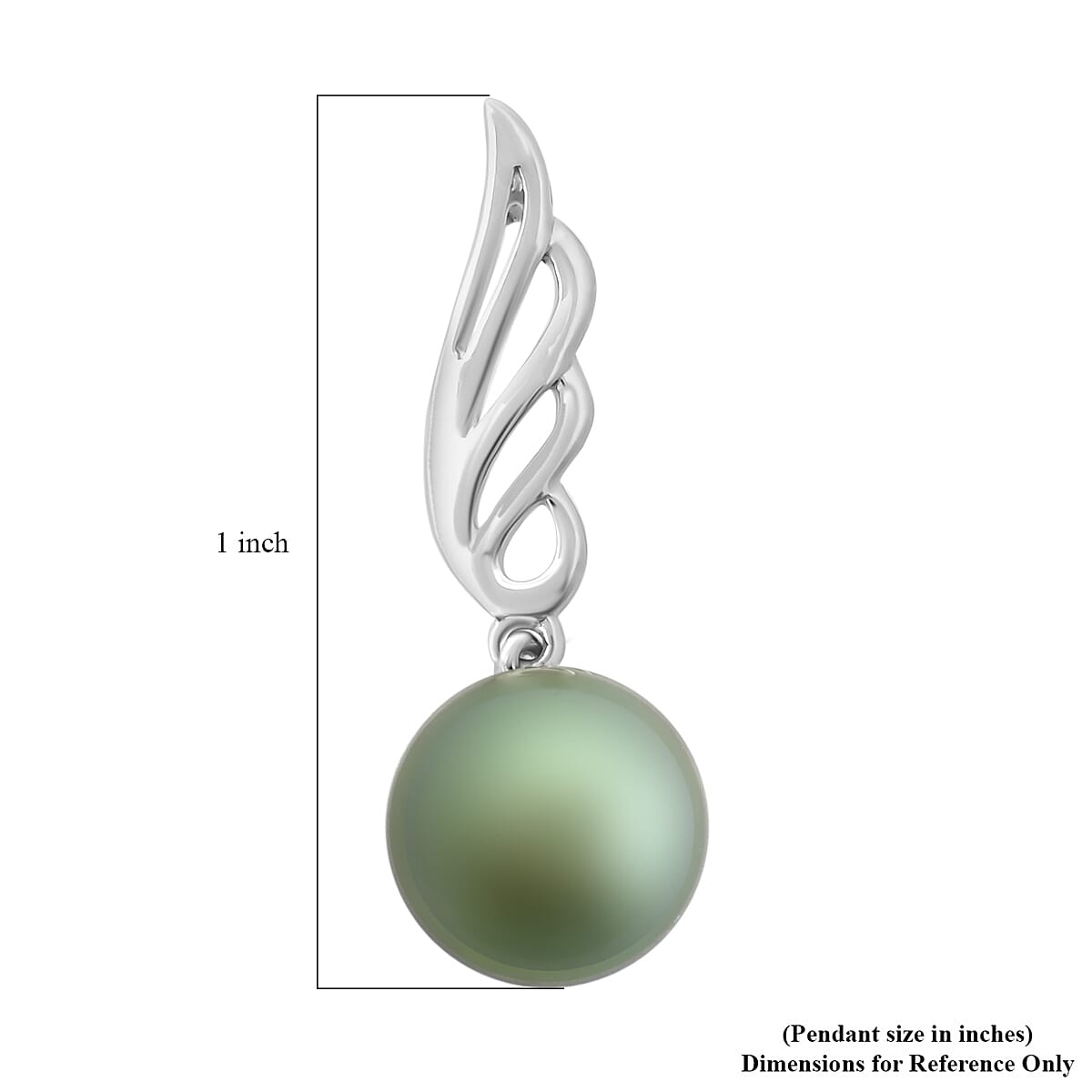 ILIANA zertifizierter und geprüfter AAA Tahiti Perle (9,5-10mm) Anhänger in 750 Weißgold