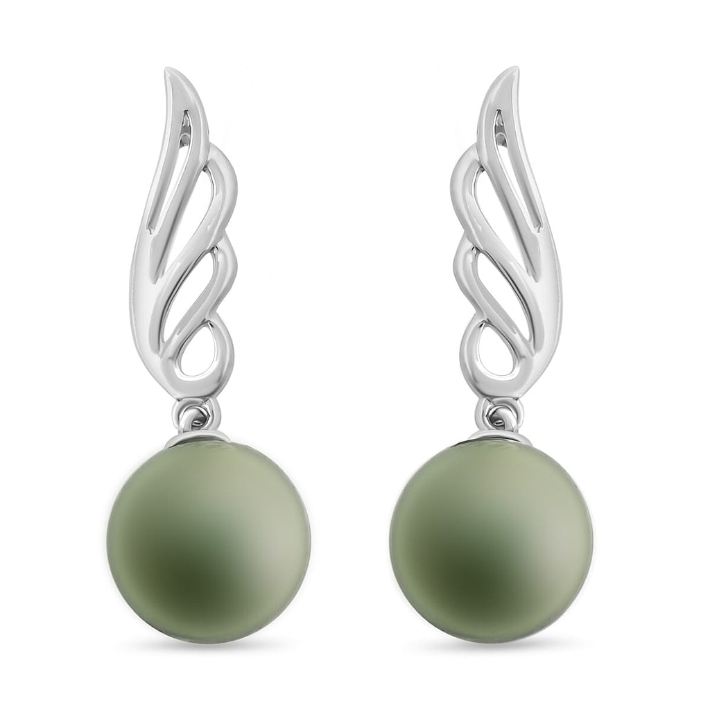 AAA Tahiti Perle (8.5-9 mm) Ohrringe 750 Weiß Gold