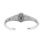 Malachit und mehrfarbiger Edelstein in Frühlingsfarben Armreif ca. 19 cm Messing  ca. 19.35 ct