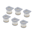 Ersatzfilter-Set (6 Stück) - Weiß/Grau, 3.6x4.7x4.7 cm, Hochwertige PET-Staubsaugerfilter für optimale Reinigungsleistung