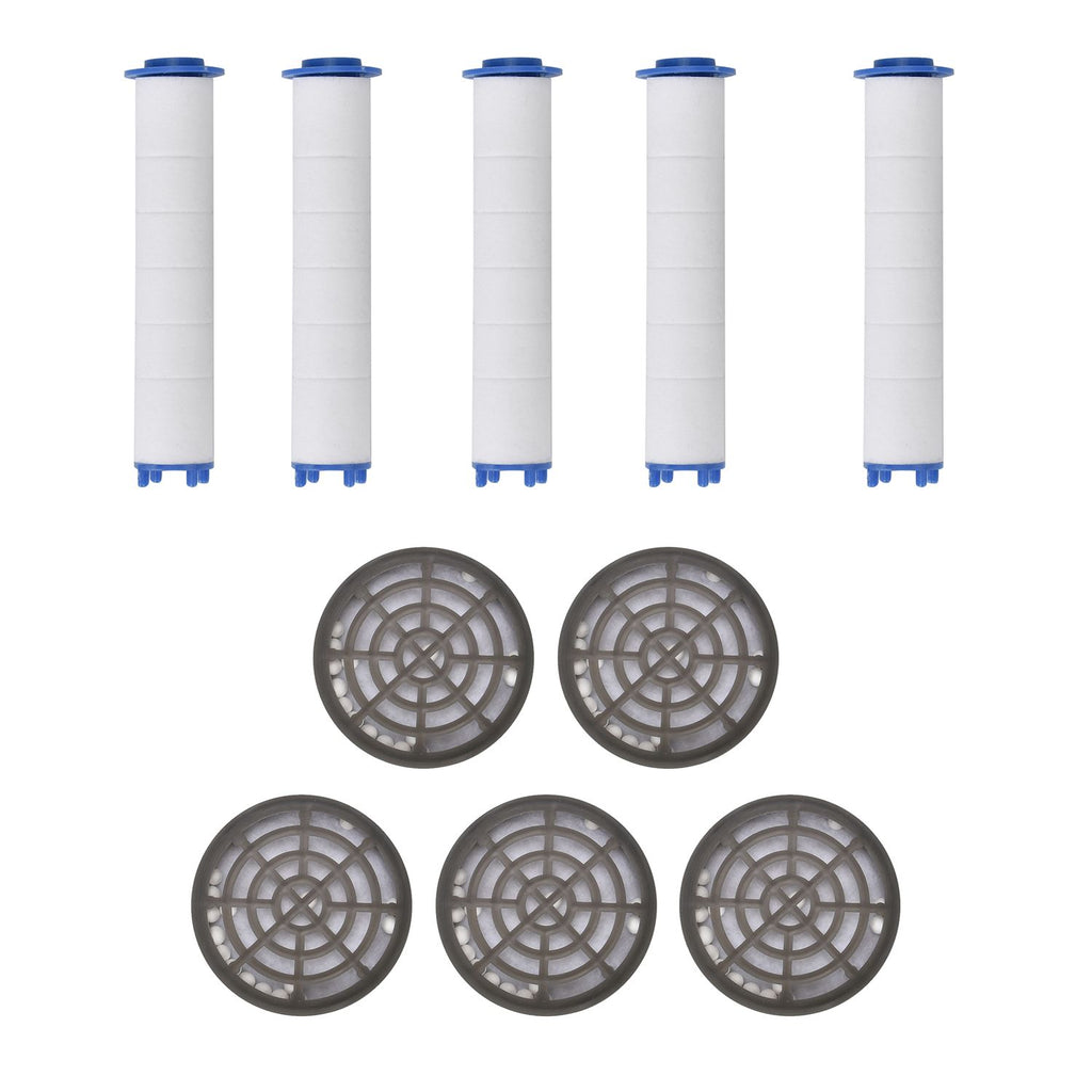 5er-Set Austauschbare Wasserfilter,  Weiß und Schwarz, ABS,10cm Filterelement, 5.5cm Filterbox