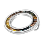 Mehrfarbiger Diamant  Anhänger, 925 Silber platiniert ca. 0.50 ct