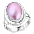 Royal Bali - Rosa Mabe Perle Ring 925 Silber (Größe 16.00) ca.