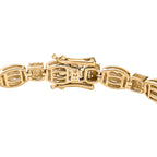 Weißer Diamant P Armband ca. 19 cm 925 Silber Gelbgold Vermeil ca. 1.50 ct