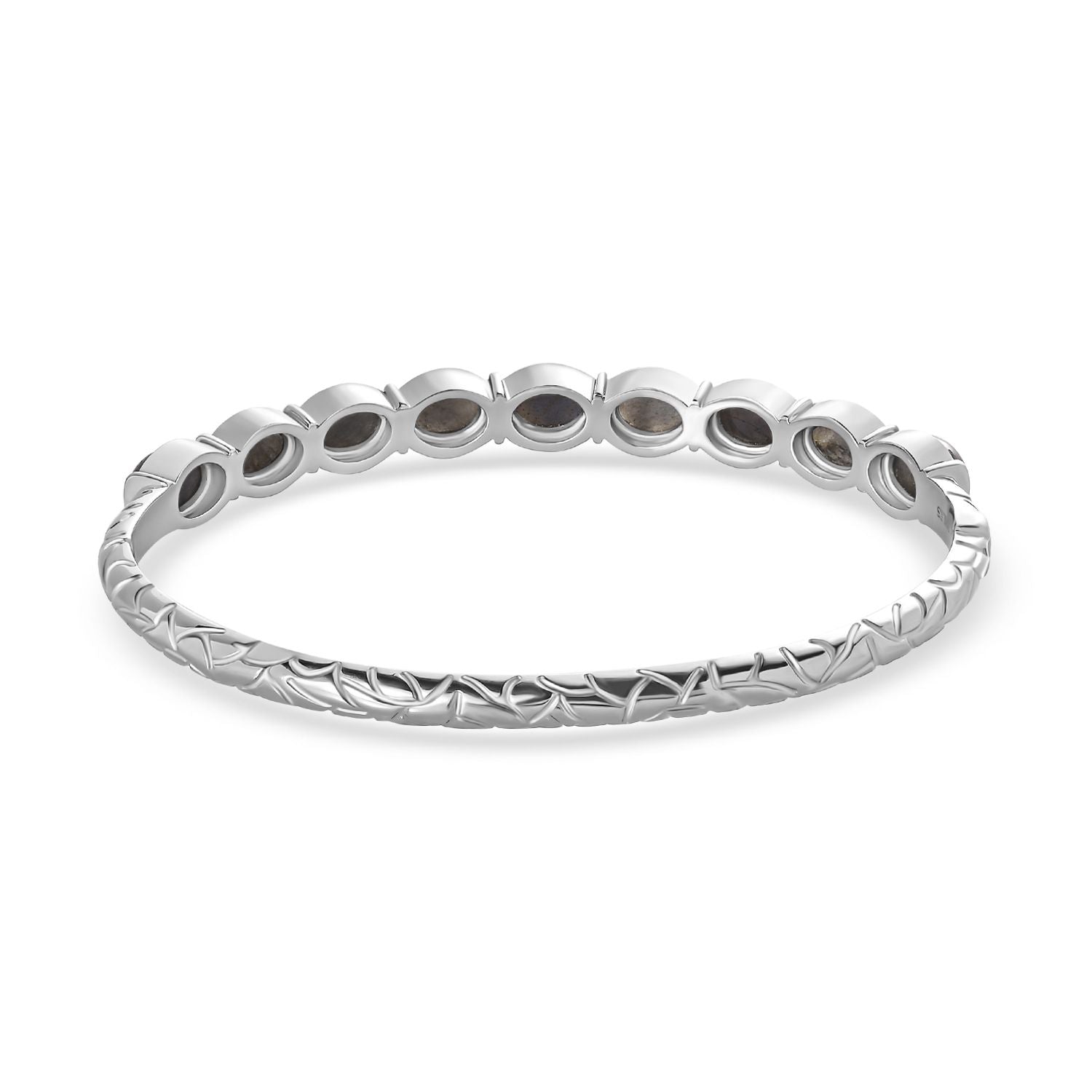 Labradorit Armreif ca. 19 cm Edelstahl ca. 13.71 ct