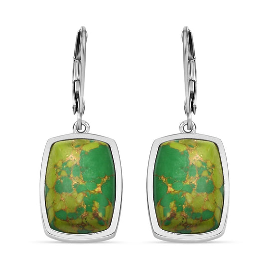 Lila Türkis Ohrringe  Edelstahl ca. 11.49 ct