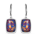 Lila Türkis Ohrringe - 11,49 ct.