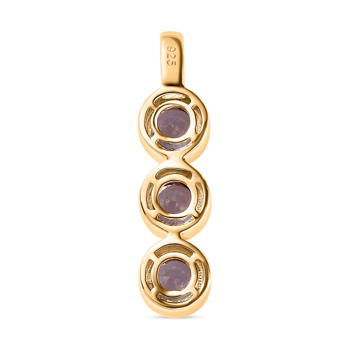 Labor erstellt Alexandrit Anhänger 925 Silber Gelbgold Vermeil ca. 2,01 ct.