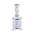 LUXURIANT IGI zertifizierter VS Labor Smaragdschliff Diamant Anhänger in 950 Platin- 1 ct.