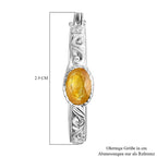 Royal Bali - Fissure gefüllt gelber Saphir Ohrringe 925 Silber ca. 1.99 ct