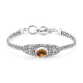 Royal Bali - Citrin Armband ca. 20 cm 925 Silber ca. 4.67 ct