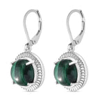 Malachit Ohrringe Messing ca. 10.09 ct