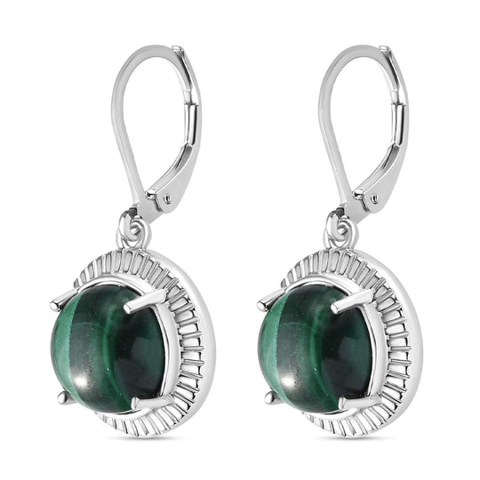 Malachit Ohrringe Messing ca. 10.09 ct