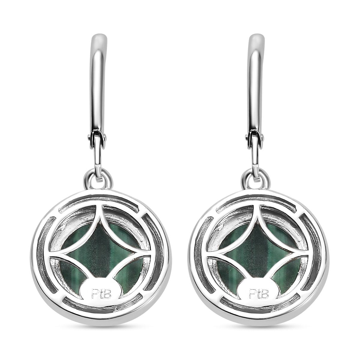Malachit Ohrringe Messing ca. 10.09 ct