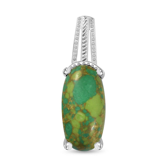 Grüner Türkis Anhänger 925 Silber ca. 4.52 ct