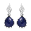 Lapislazuli Ohrringe  Edelstahl ca. 11.43 ct