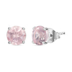 Rosenquarz Ohrringe 925 Silber ca. 1.68 ct