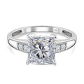 LUSTRO STELLA - Weißer Zirkonia Ring, 925 Silber, (Größe 17.00)