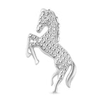 Weißer Diamant Anhänger 925 Silber platiniert ca.