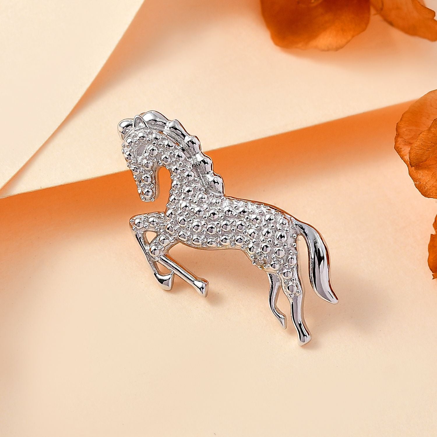 Weißer Diamant Anhänger 925 Silber platiniert ca.