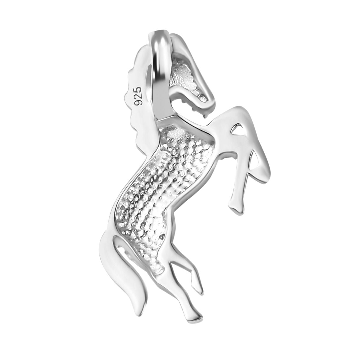 Weißer Diamant Anhänger 925 Silber platiniert ca.