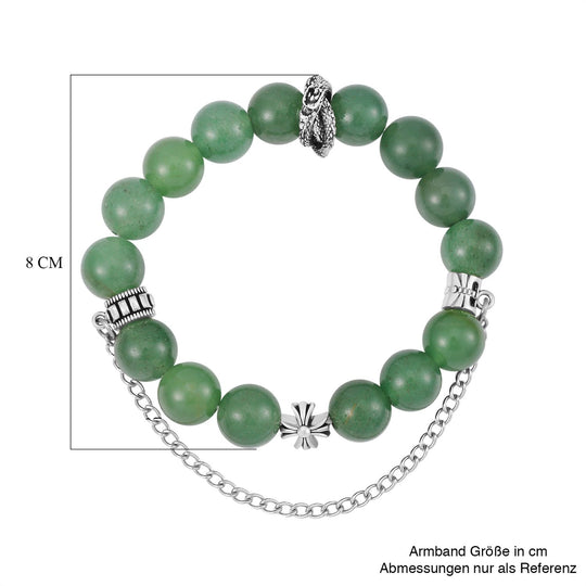 Imperial Jaspis flexibles Armband, Legierung in Antik-Silberton - 190 ct.