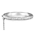 Armreif mit Diamantschliff-Muster, 925 Silber, 19 cm