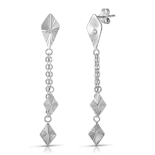 Kettenglied-Ohrringe, 925 Silber vergoldet, ca. 2,00g