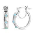 Natürlicher, äthiopischer Welo Opal Ohrringe 925 Silber rhodiniert ca. 0,53 ct.