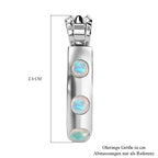 Natürlicher, äthiopischer Welo Opal Ohrringe 925 Silber rhodiniert ca. 0,53 ct.