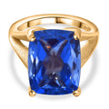 Tansanitfarbener Quarz Ring, ca. 13,05 ct.