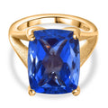 Tansanitfarbener Quarz Ring, ca. 13,05 ct.