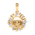 Weißer Diamant P3 Anhänger 925 Silber Gelbgold Vermeil
