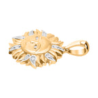 Weißer Diamant P3 Anhänger 925 Silber Gelbgold Vermeil