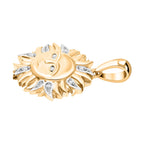 Weißer Diamant P3 Anhänger 925 Silber Gelbgold Vermeil