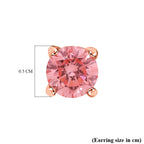 LUXURIANT DIAMOND - Lab Grown Rosa Diamant (VS-Vivid Pink) Ohrringe, SGL zertifiziert, 585 Gold ca. 1.00 ct
