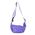 Multifunktionale RFID-geschützte Nylon Gürteltasche mit Schnellverschluss, 36x4x13cm, Lavendel