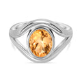 Citrin Ring, Edelstahl (Größe 17.00) ca. 2.40 ct
